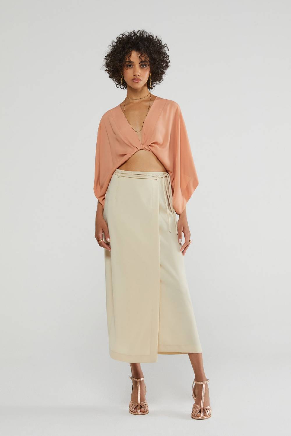 ottod'Ame Skirt with lace at the waist Negozi Online