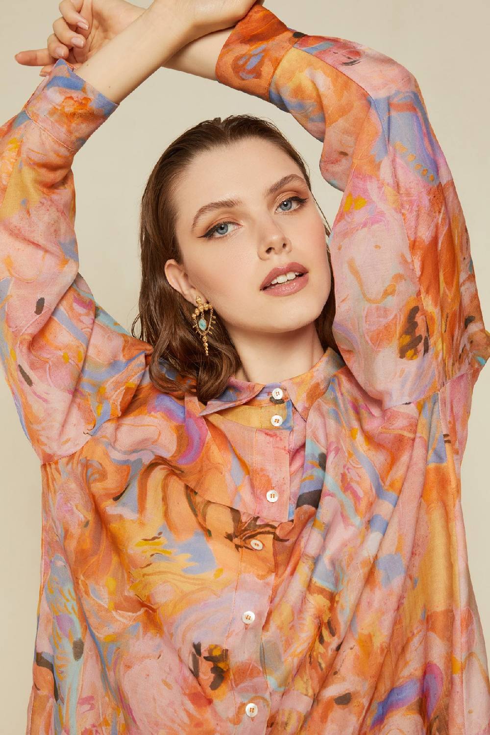 ottod'Ame Silk blend oversized shirt Promozione Limitata