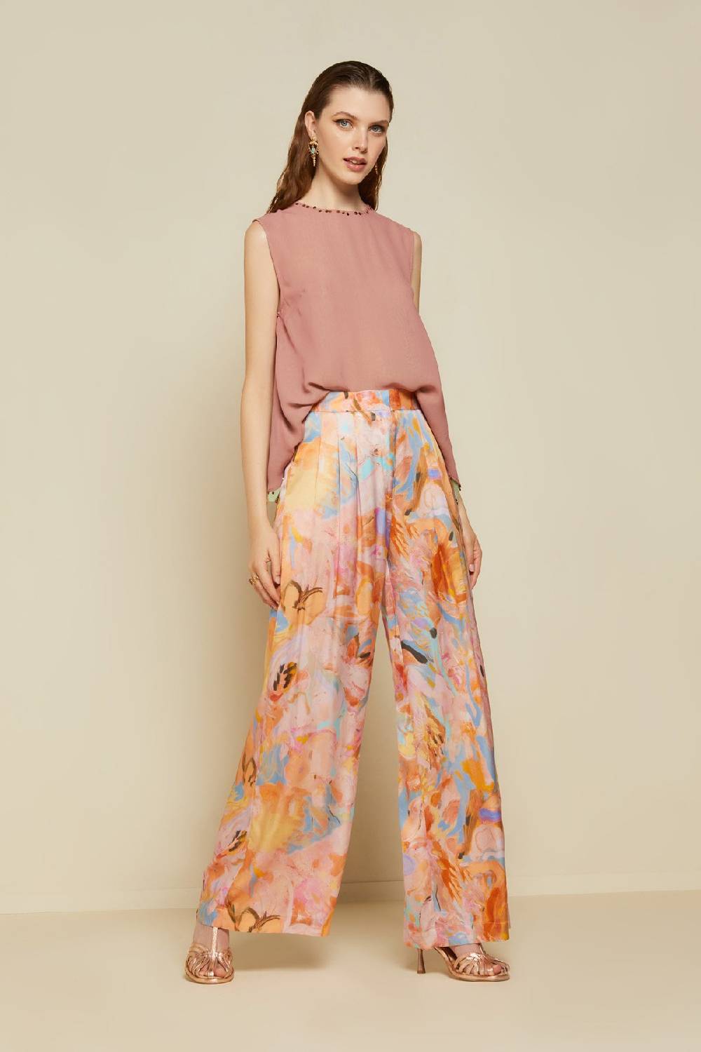 ottod'Ame Viscose palazzo trousers Prezzo Ridotto