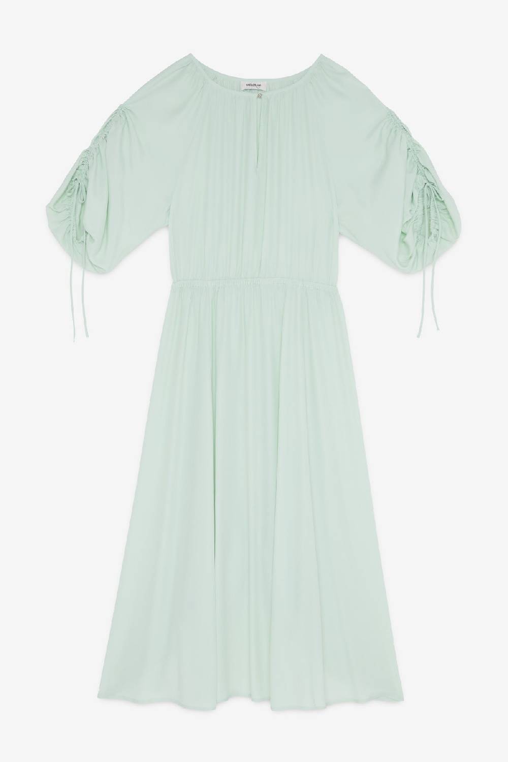 ottod'Ame Silk blend midi dress with drawstring Convenienza
