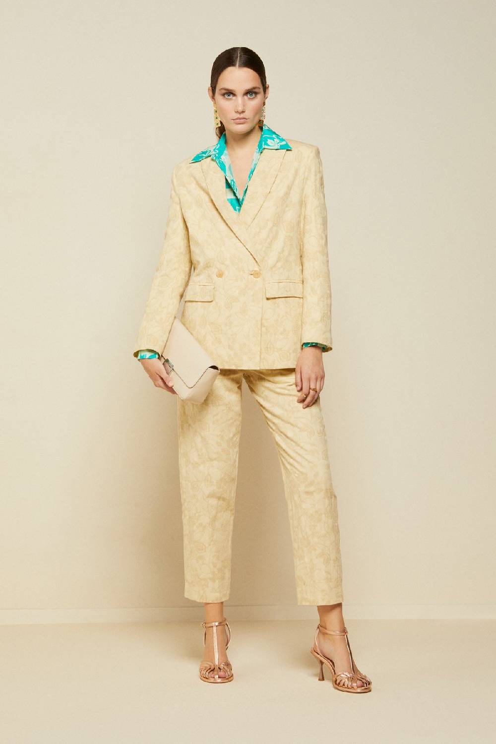 ottod'Ame Double-breasted jacket with embroidery Nuova