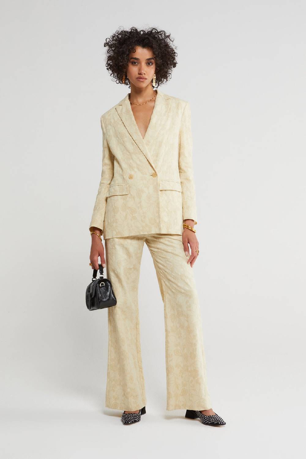 ottod'Ame Linen blend trousers with embroidery Moda