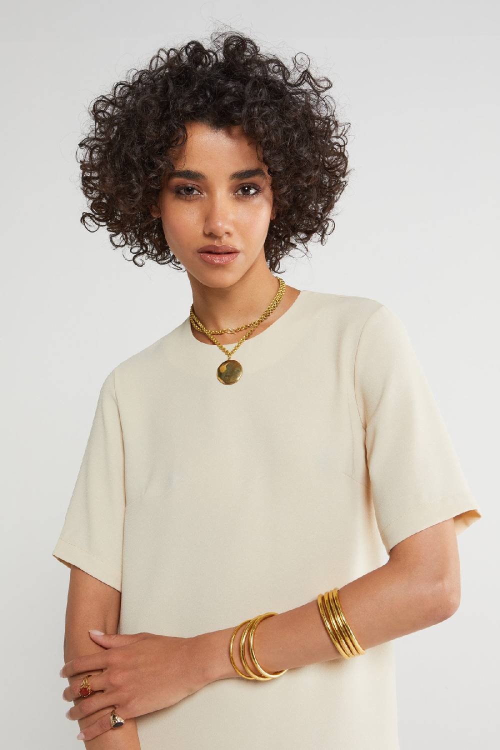 ottod'Ame Half-sleeve short dress Nuovo