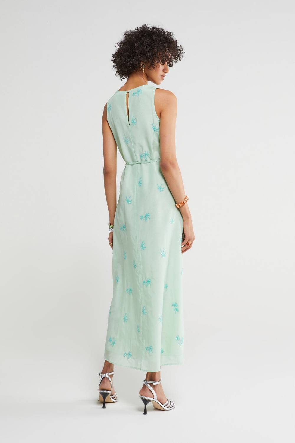 ottod'Ame Silk blend long dress with embroideries Soddisfazione Garantita