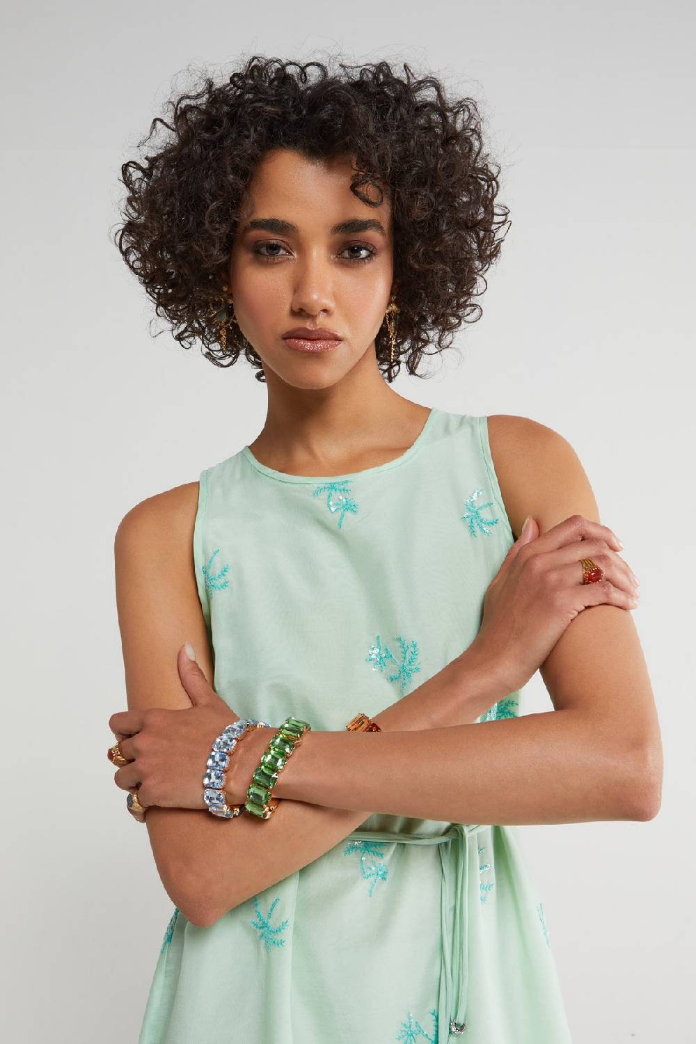 ottod'Ame Silk blend long dress with embroideries Soddisfazione Garantita