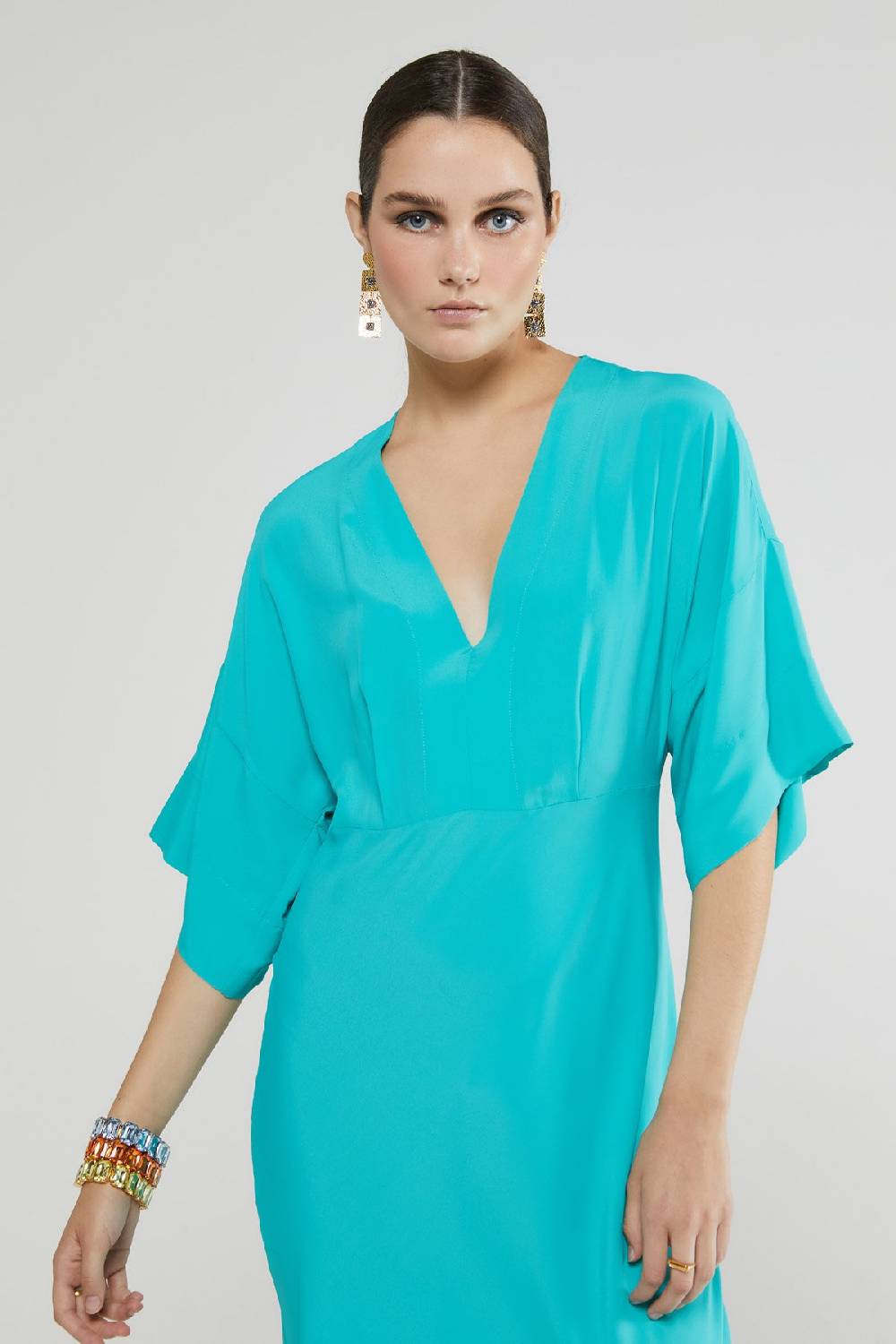 ottod'Ame Silk blend long dress Fino Al -60%