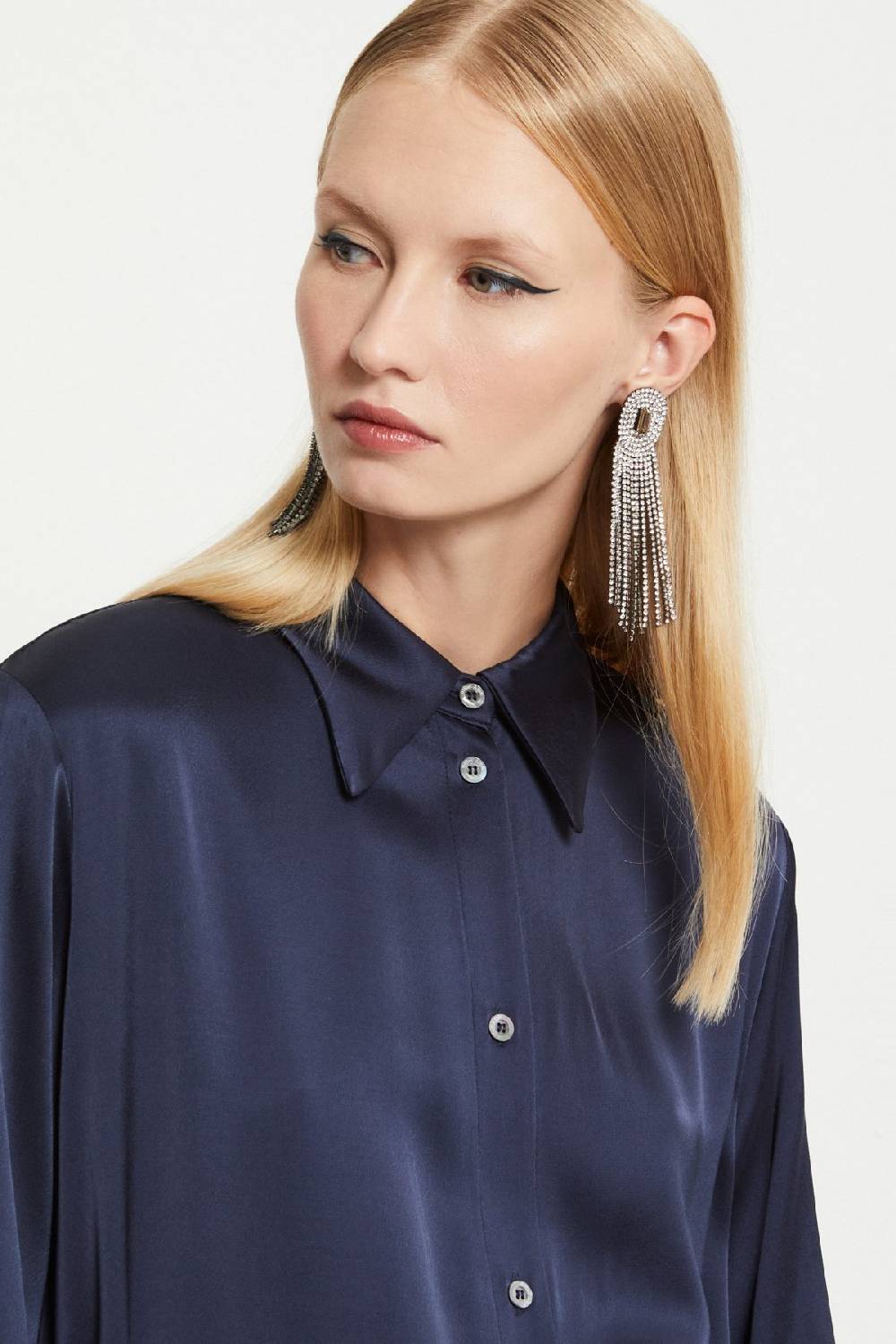 ottod'Ame Viscose long chemisier with sash Novità