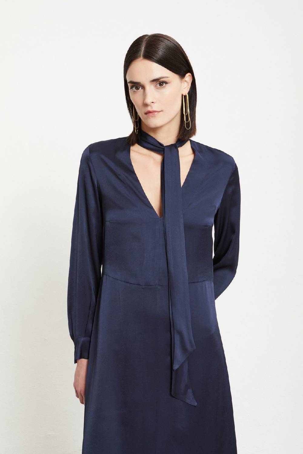 ottod'Ame Viscose long dress with V neck Sconto