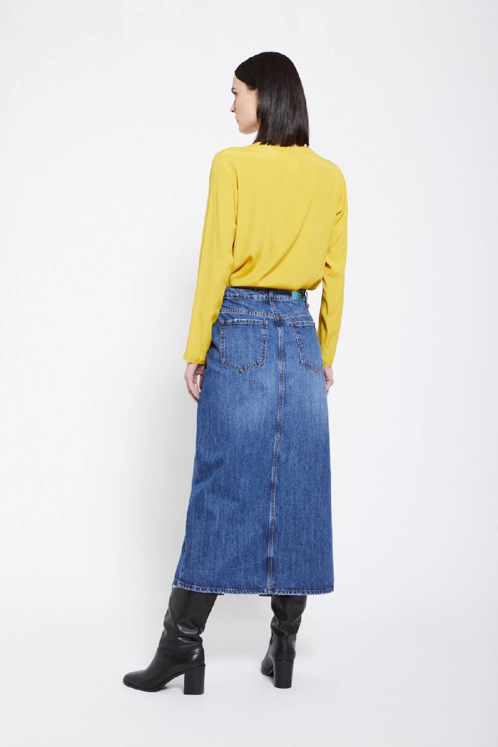 ottod'Ame Denim midi skirt Online