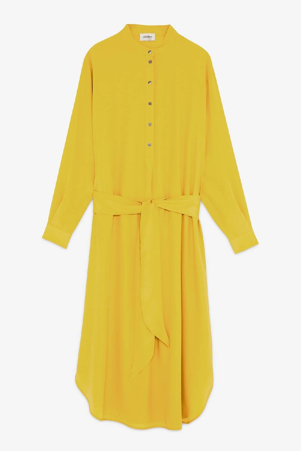 ottod'Ame Silk-blend midi dress with sash In Vendita