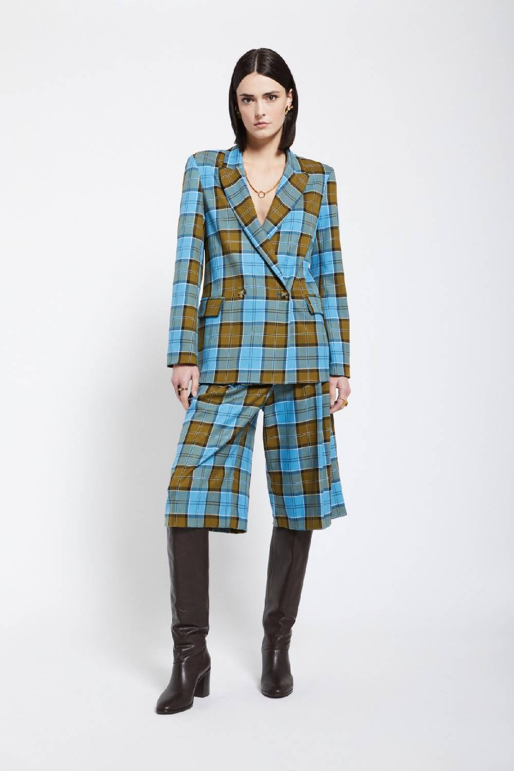 ottod'Ame Tartan double-breasted jacket Offerte