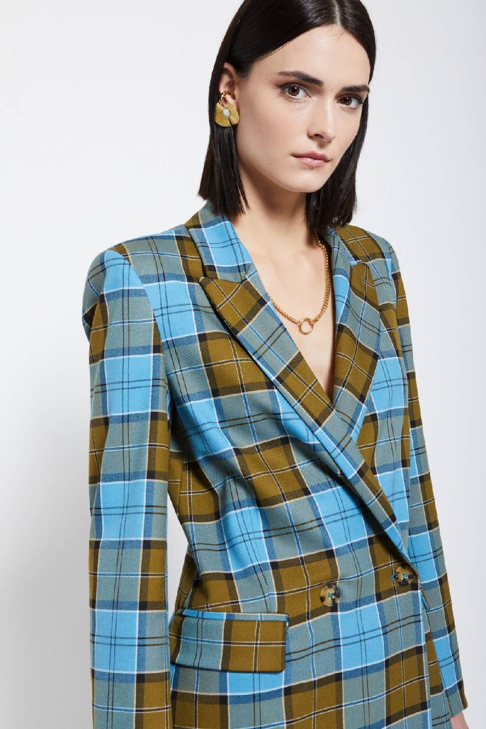 ottod'Ame Tartan double-breasted jacket Offerte