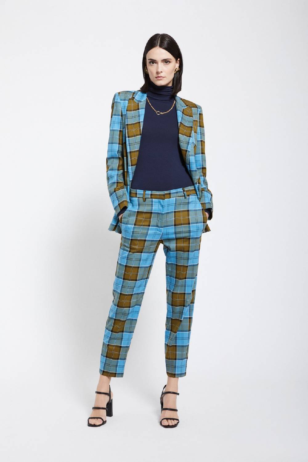 ottod'Ame Printed tartan anlke lenght trousers Hotsell