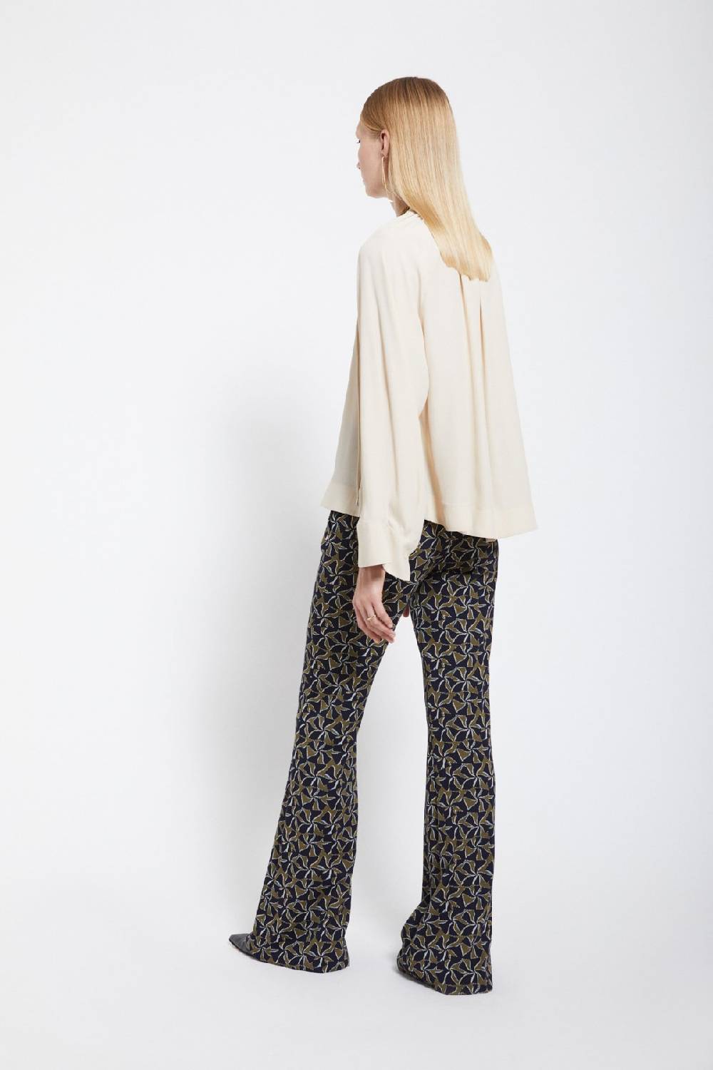 ottod'Ame Printed flare trousers In Saldo