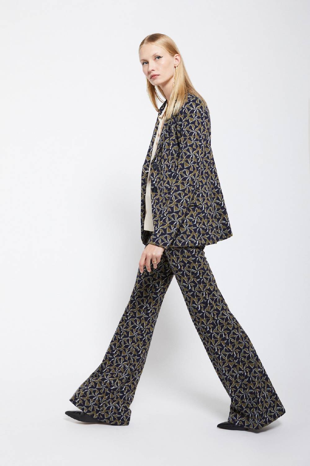 ottod'Ame Printed flare trousers In Saldo