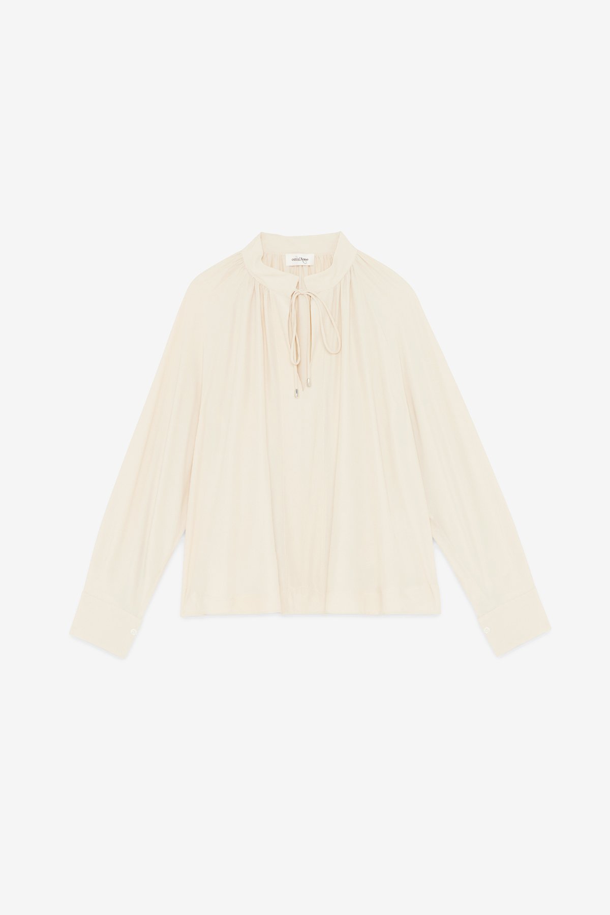 ottod'Ame Silk-blend blouse with drawstring Nuova