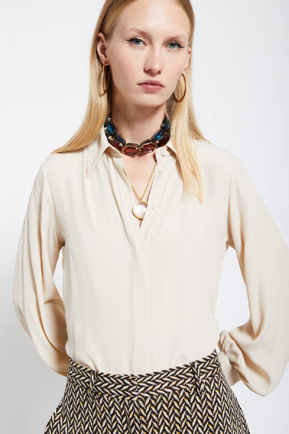 ottod'Ame Silk-blend shirt Pezzi Unici
