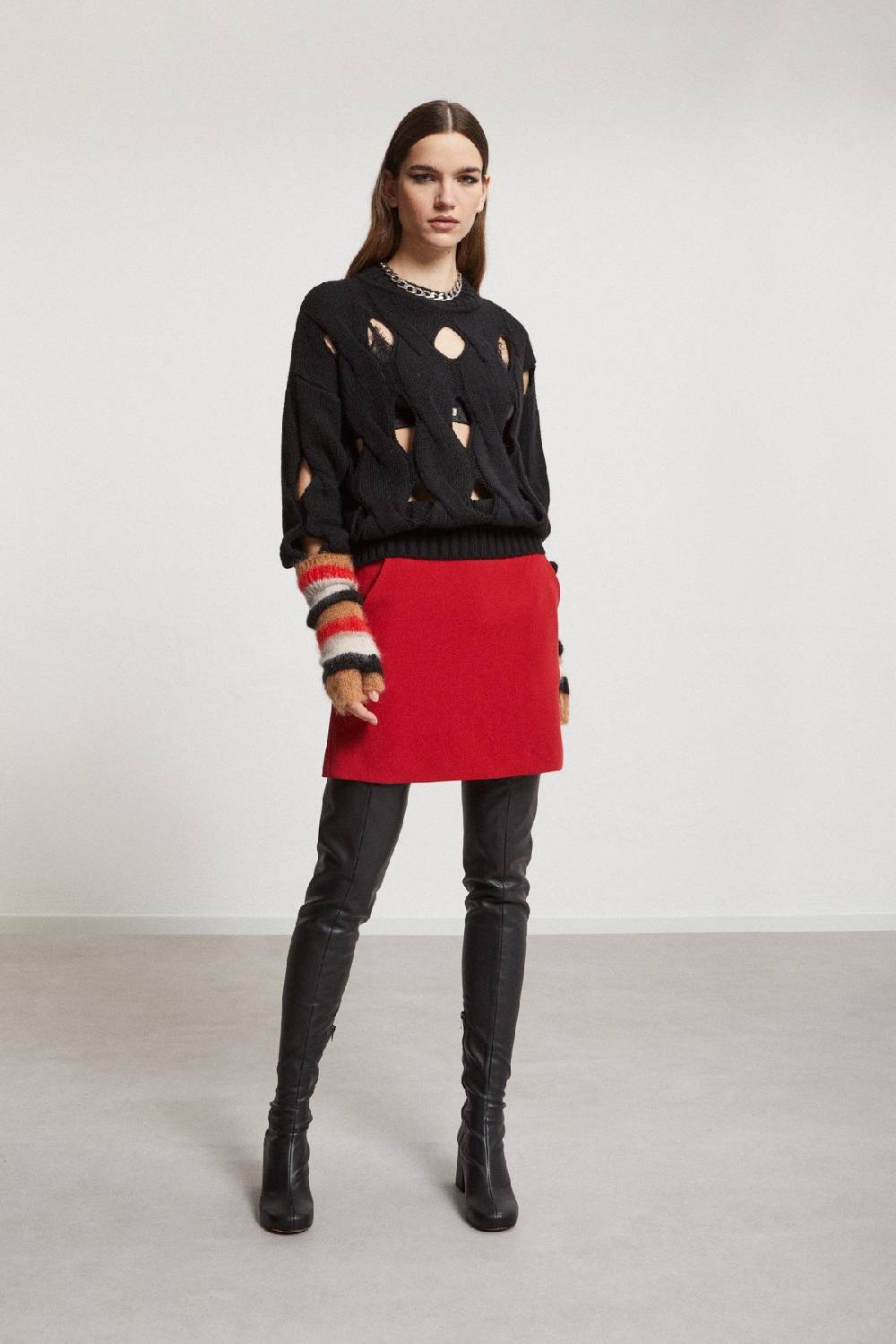 ottod'Ame Leather over-the-knee boots Shopping Online