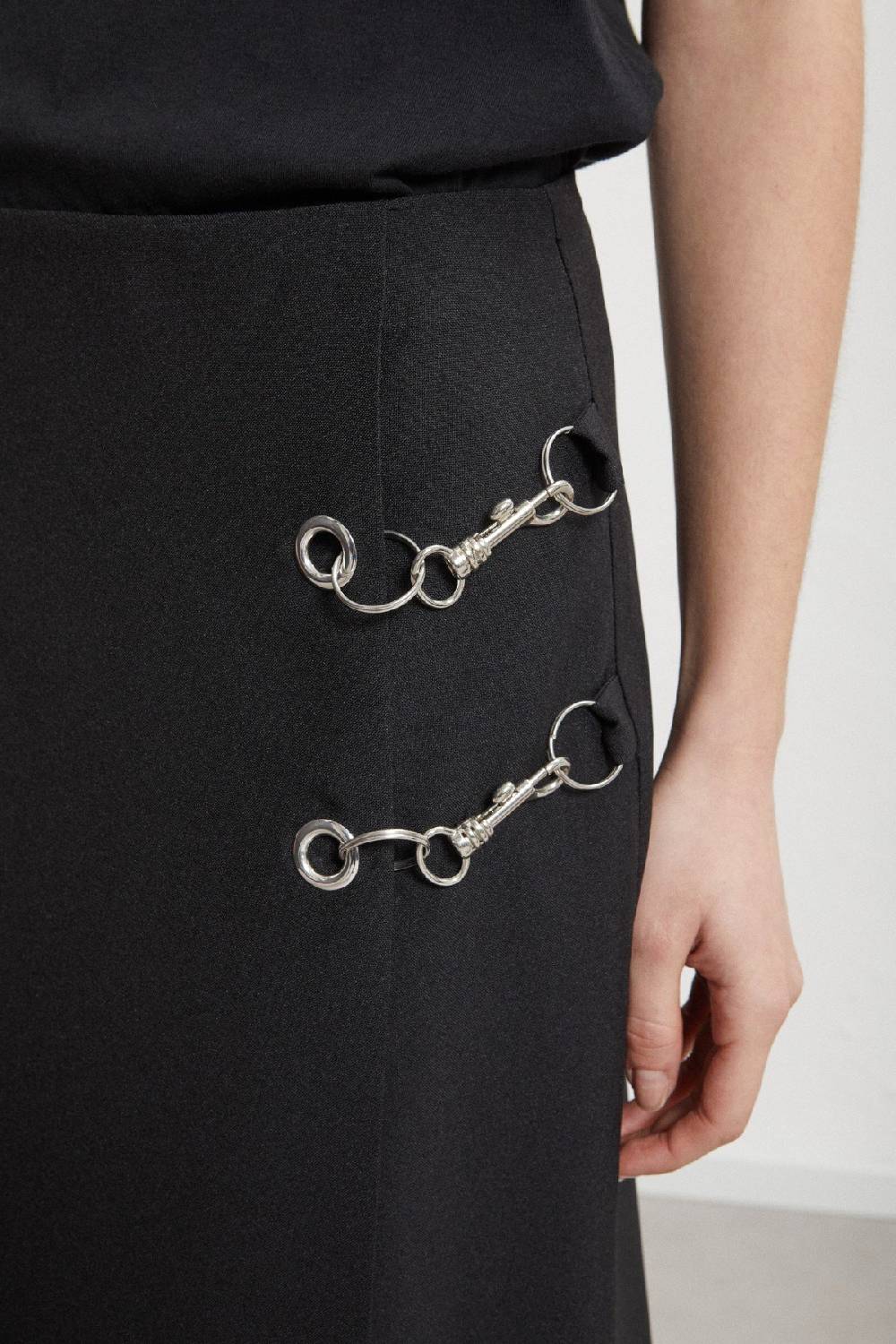 ottod'Ame Long skirt with grommet and chain Convenienza