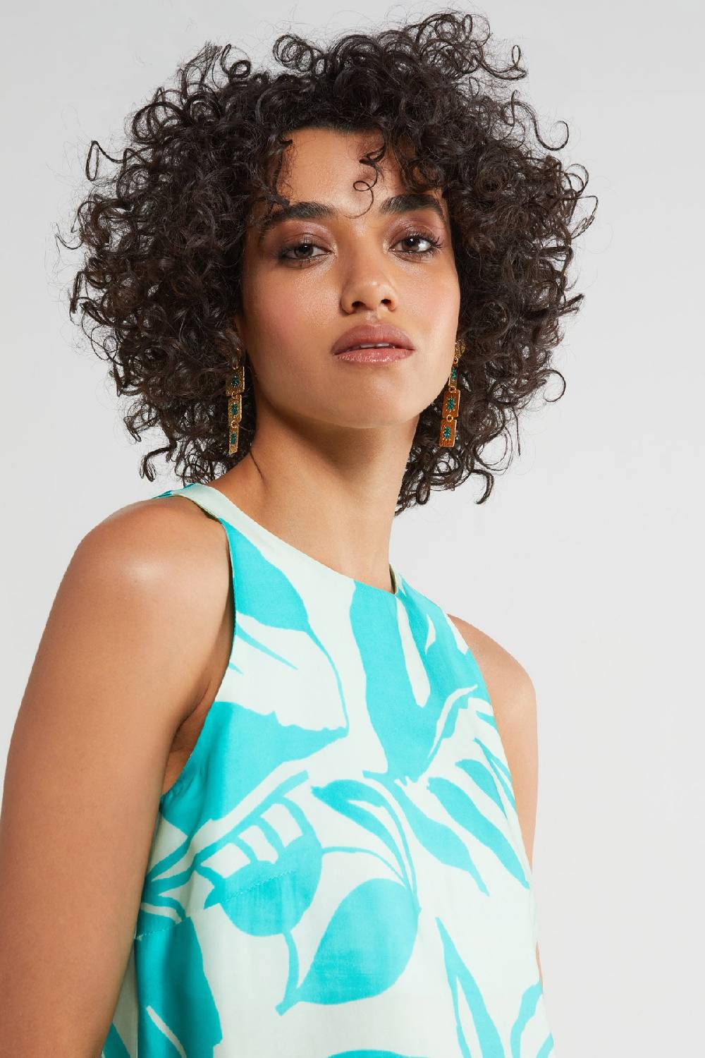 ottod'Ame Printed viscose short dress Vendita Calda