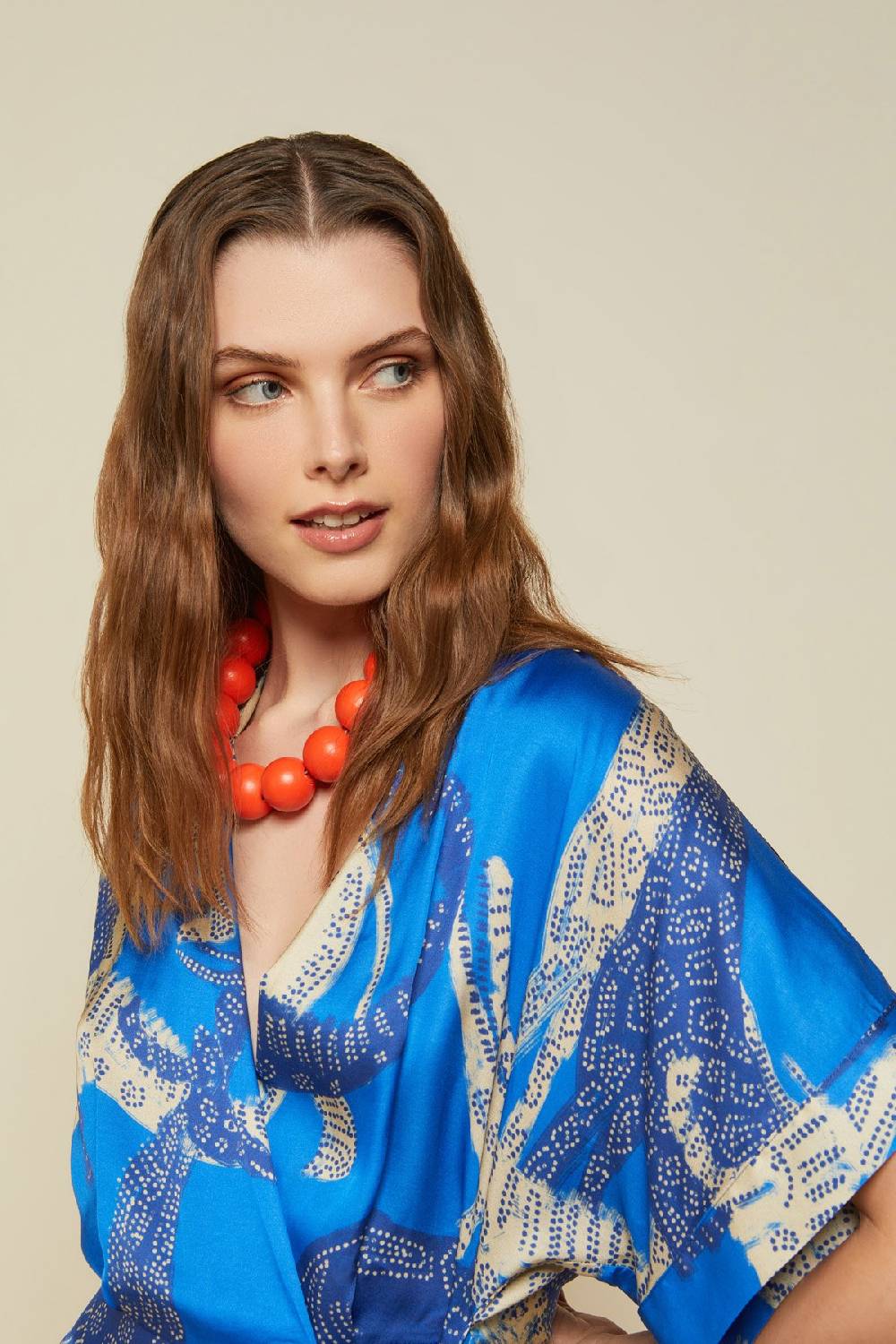 ottod'Ame Viscose short dress with knot Saldi Di Fabbrica