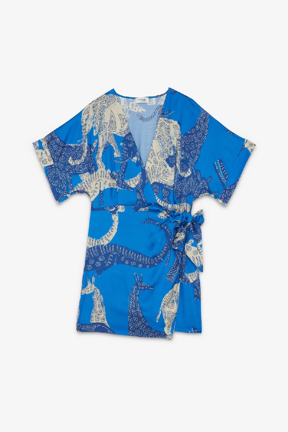 ottod'Ame Viscose short dress with knot Saldi Di Fabbrica