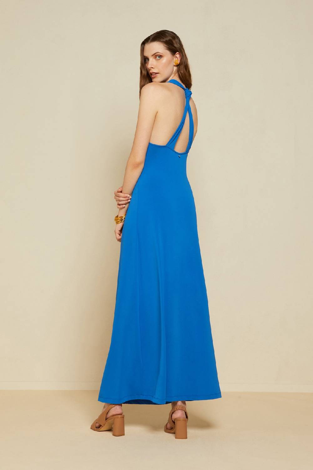 ottod'Ame Criss-crossed long dress Vendite Flash