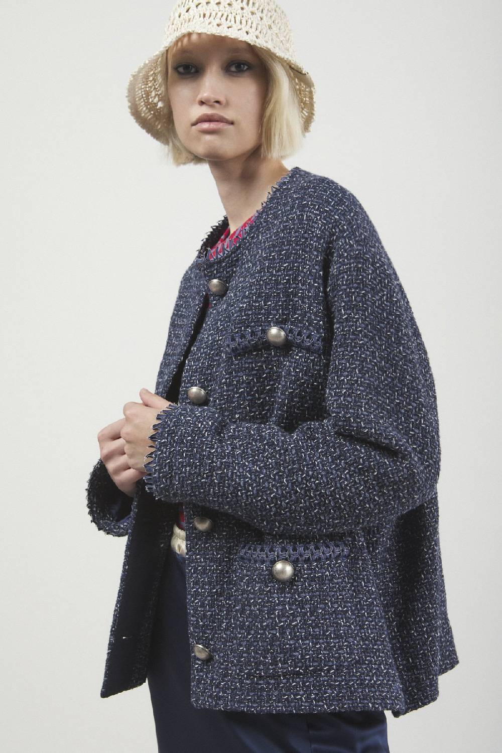 ottod'Ame Tweed jacket with buttons Vendita
