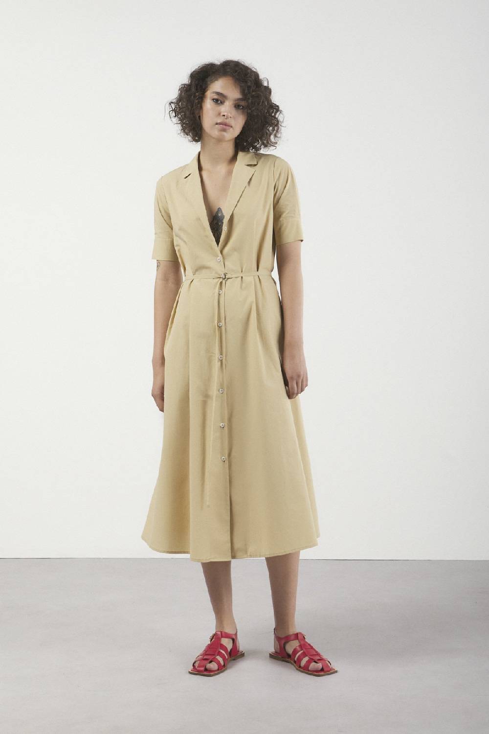 ottod'Ame Poplin midi chemisier Outlet