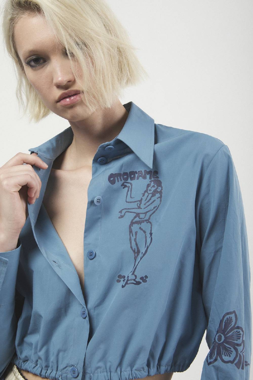 ottod'Ame Poplin cropped shirt Saldi
