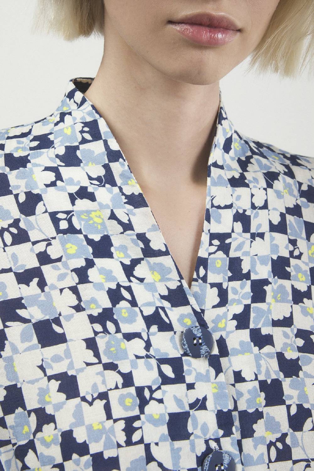 ottod'Ame Printed dress with pleated skirt Offerte