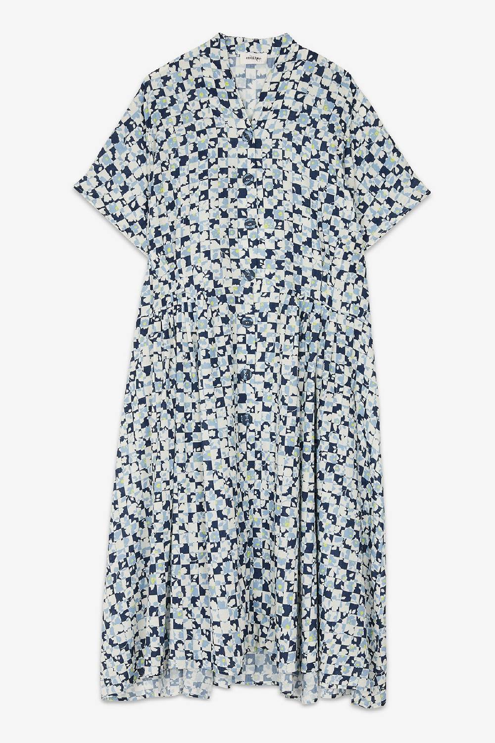 ottod'Ame Printed dress with pleated skirt Offerte