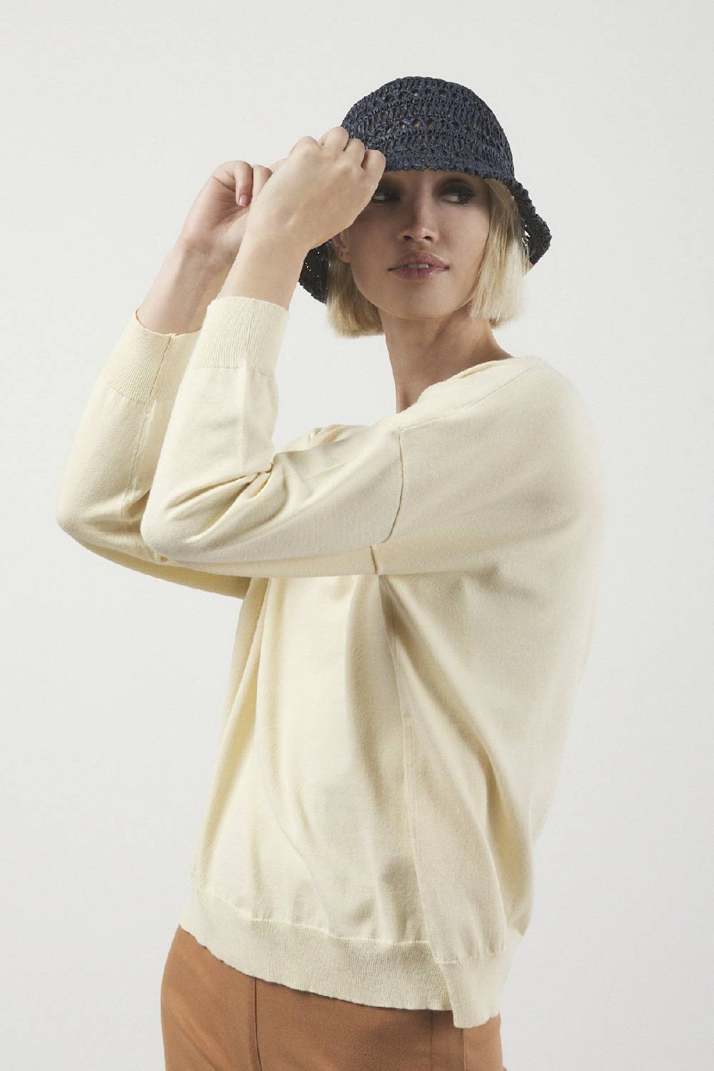 ottod'Ame Viscose blend smooth sweater Vendita Calda