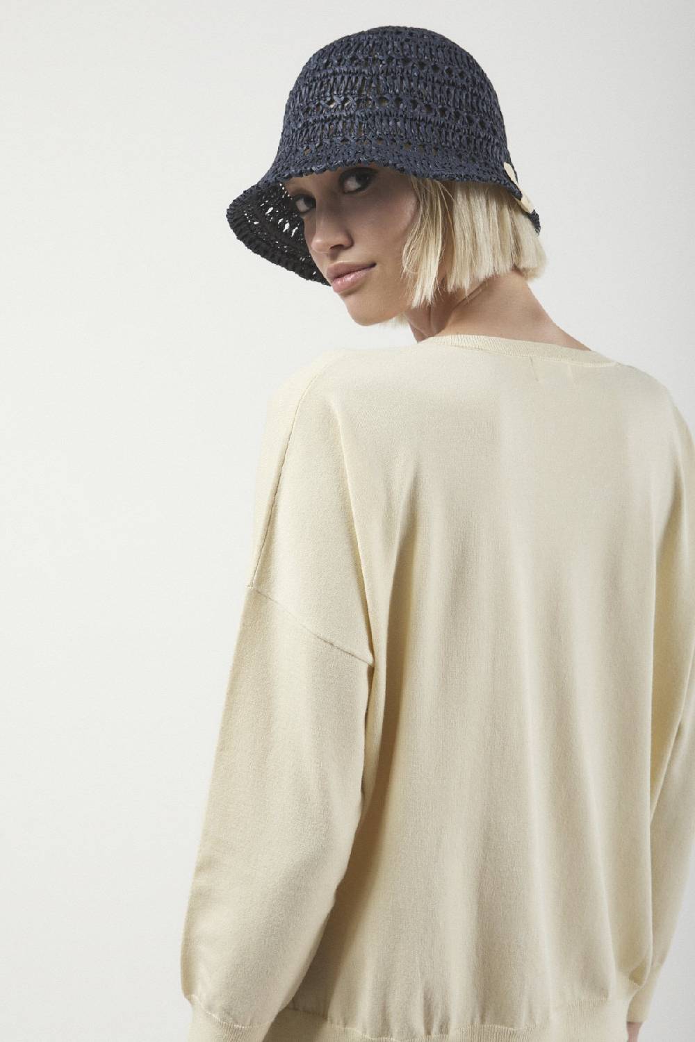 ottod'Ame Viscose blend smooth sweater Vendita Calda