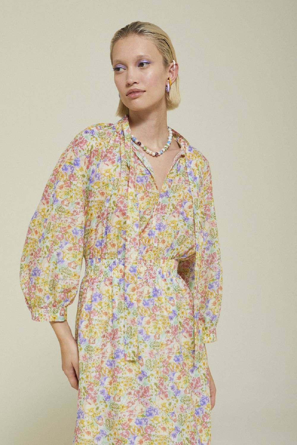 ottod'Ame Printed cotton long dress Negozi Online
