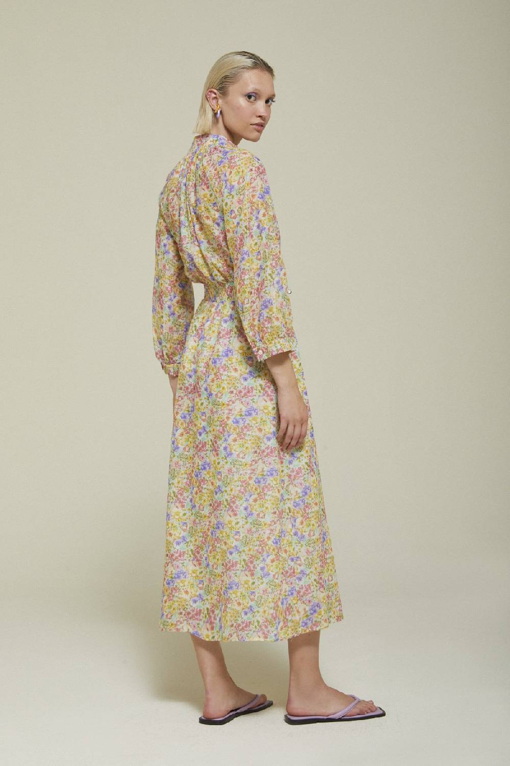 ottod'Ame Printed cotton long dress Negozi Online