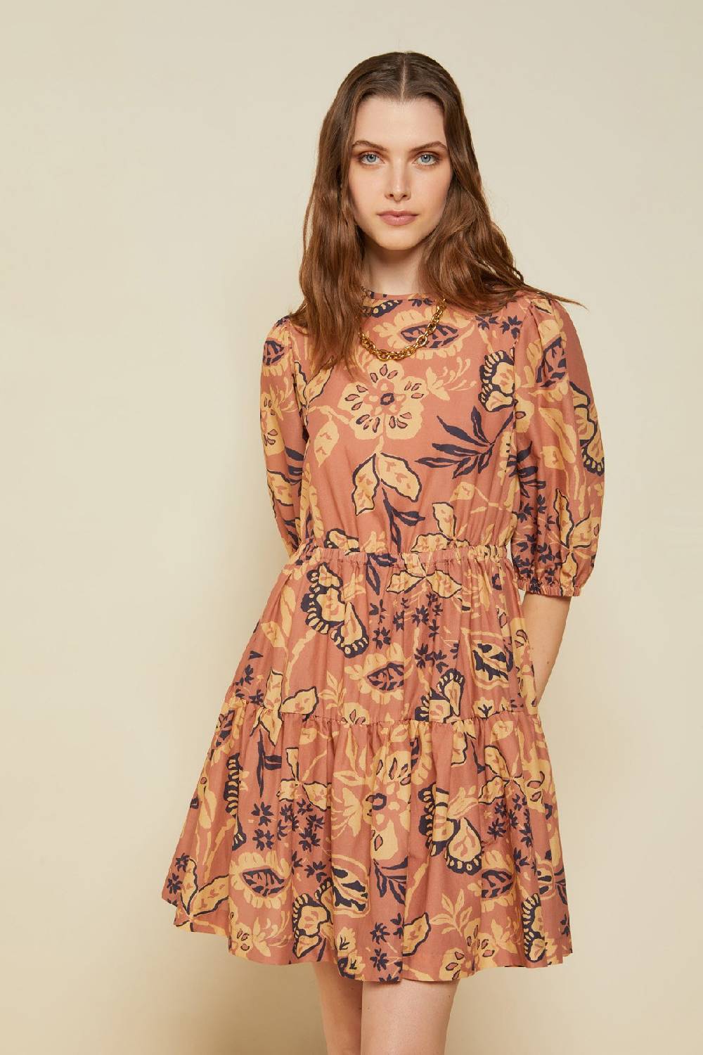 ottod'Ame Cotton short dress with laces Nuovo