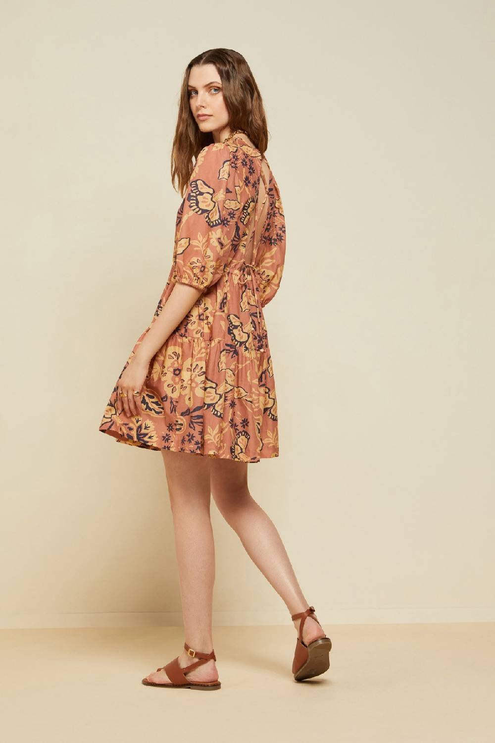 ottod'Ame Cotton short dress with laces Nuovo