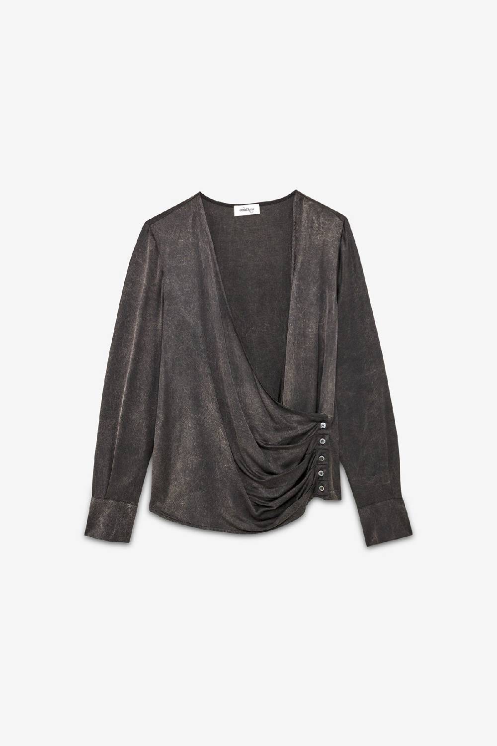 ottod'Ame Viscose blouse with V-neck and side buttoning Presa