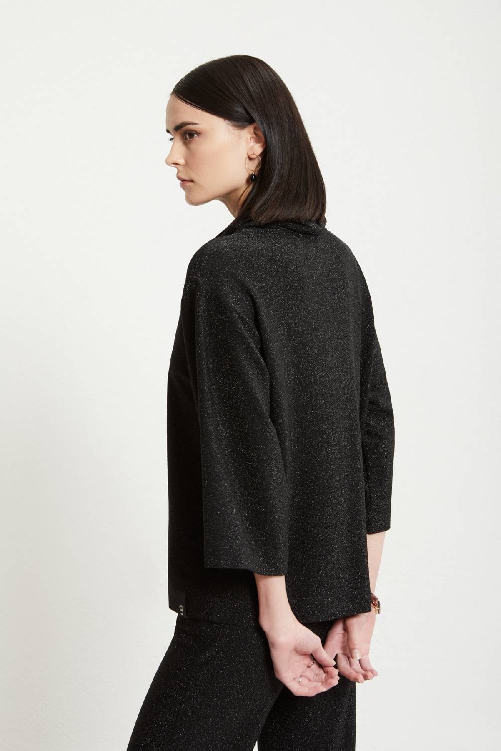 ottod'Ame Viscose blouse with lurex and flared sleeves Offerta