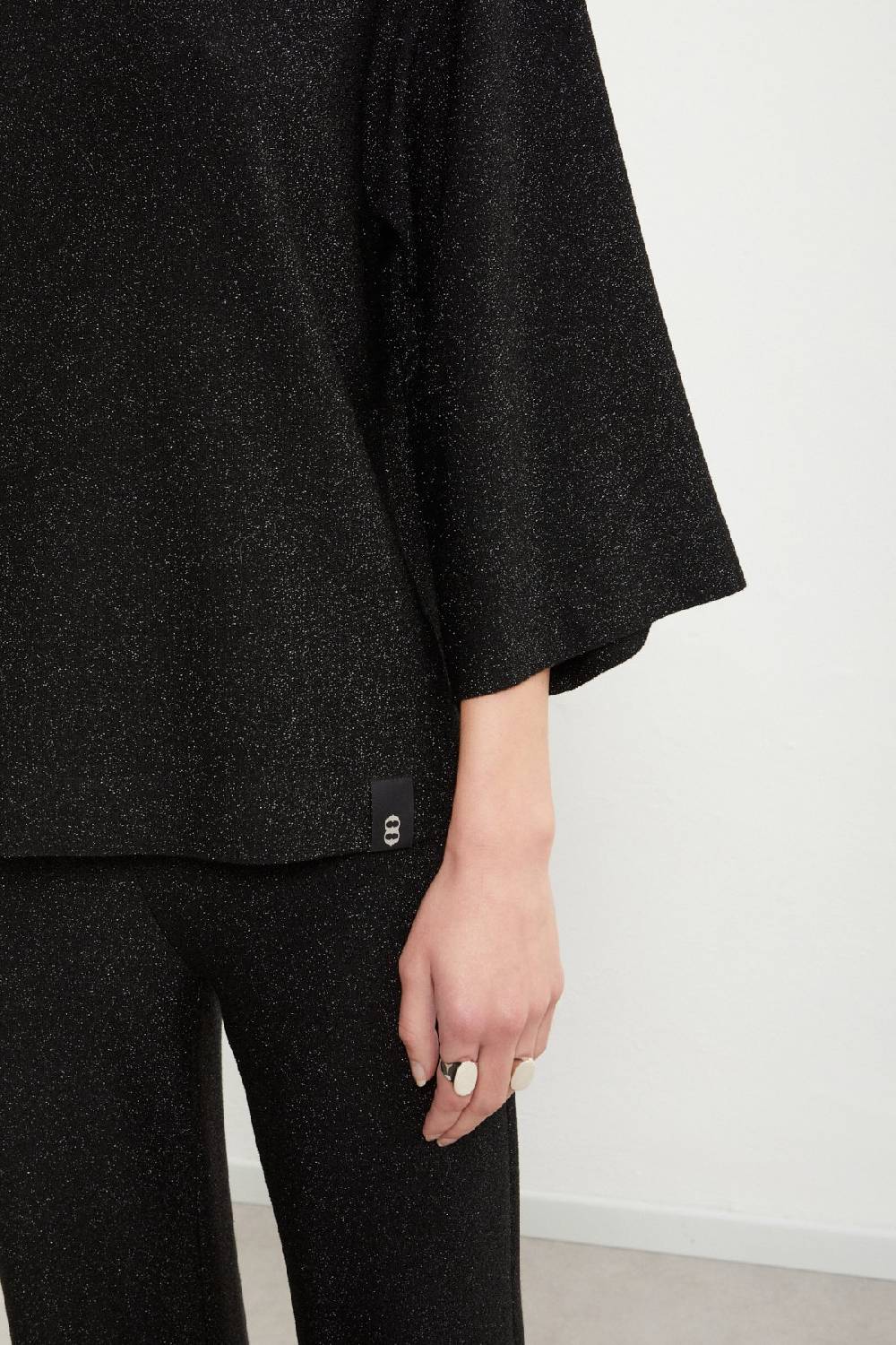 ottod'Ame Viscose blouse with lurex and flared sleeves Offerta
