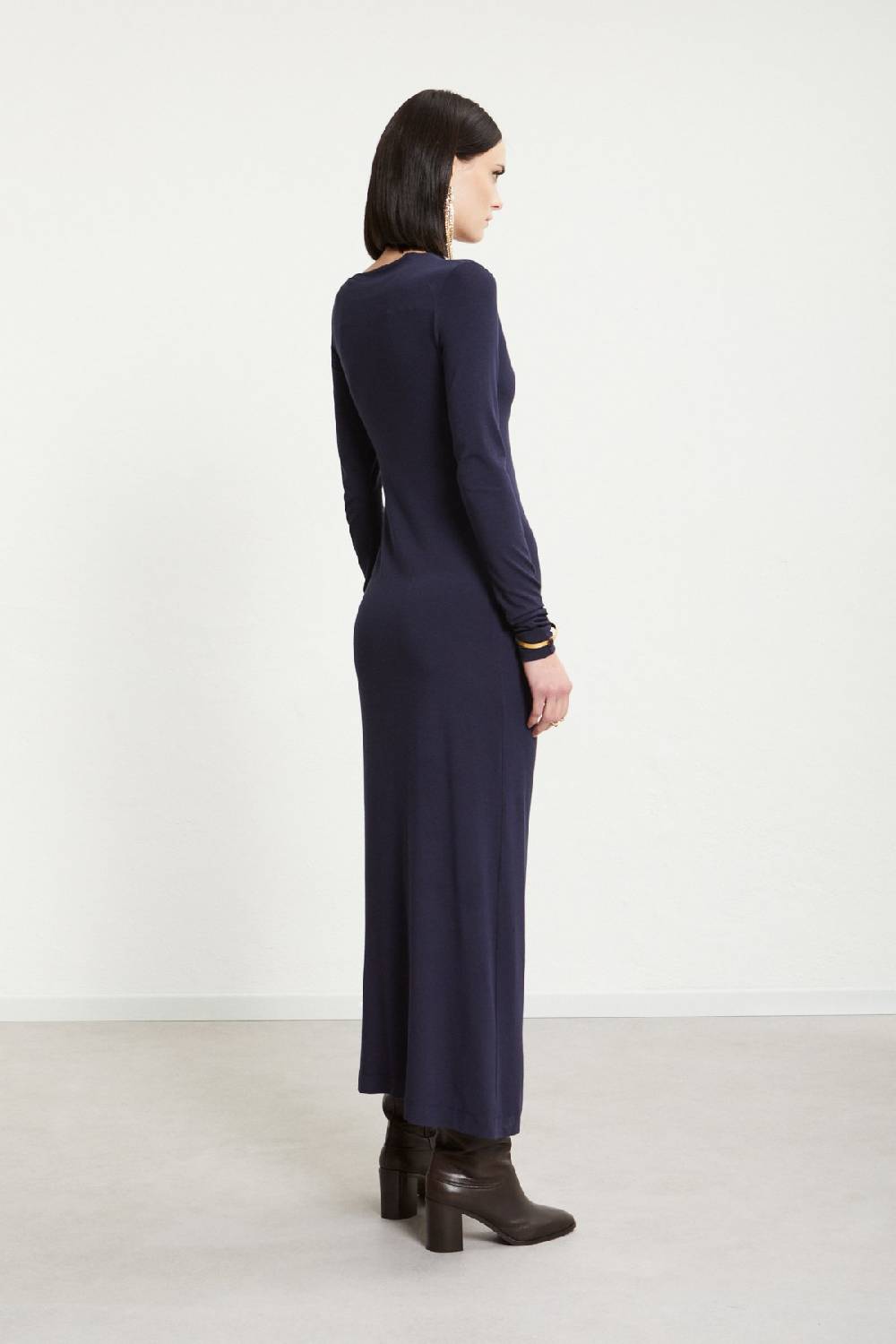ottod'Ame Viscose long dress with pleats Online