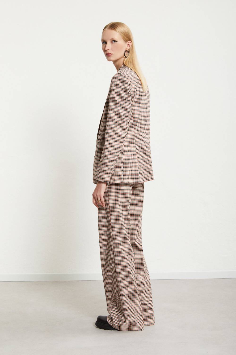 ottod'Ame Printed check straight trousers Outlet
