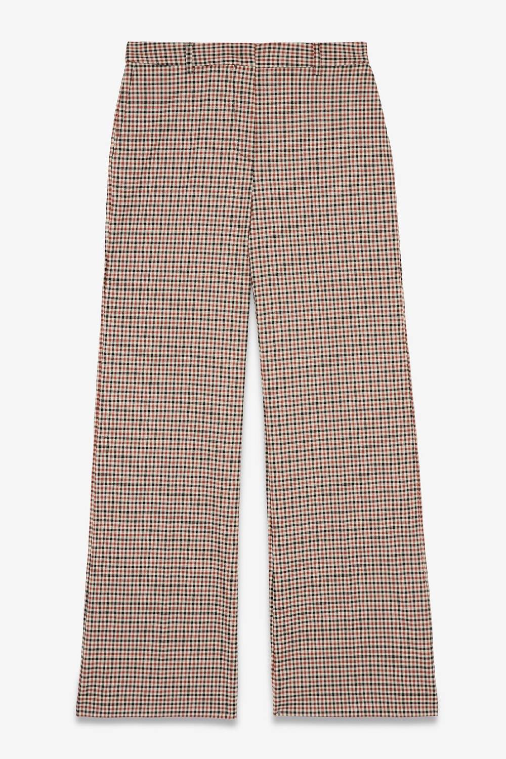 ottod'Ame Printed check straight trousers Outlet