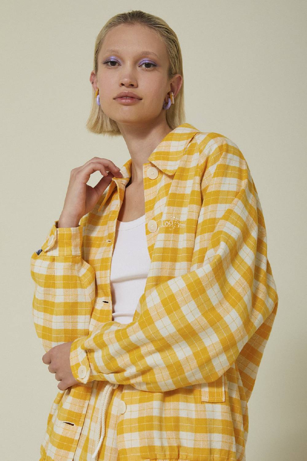 ottod'Ame Linen blend shirt jacket Vendita