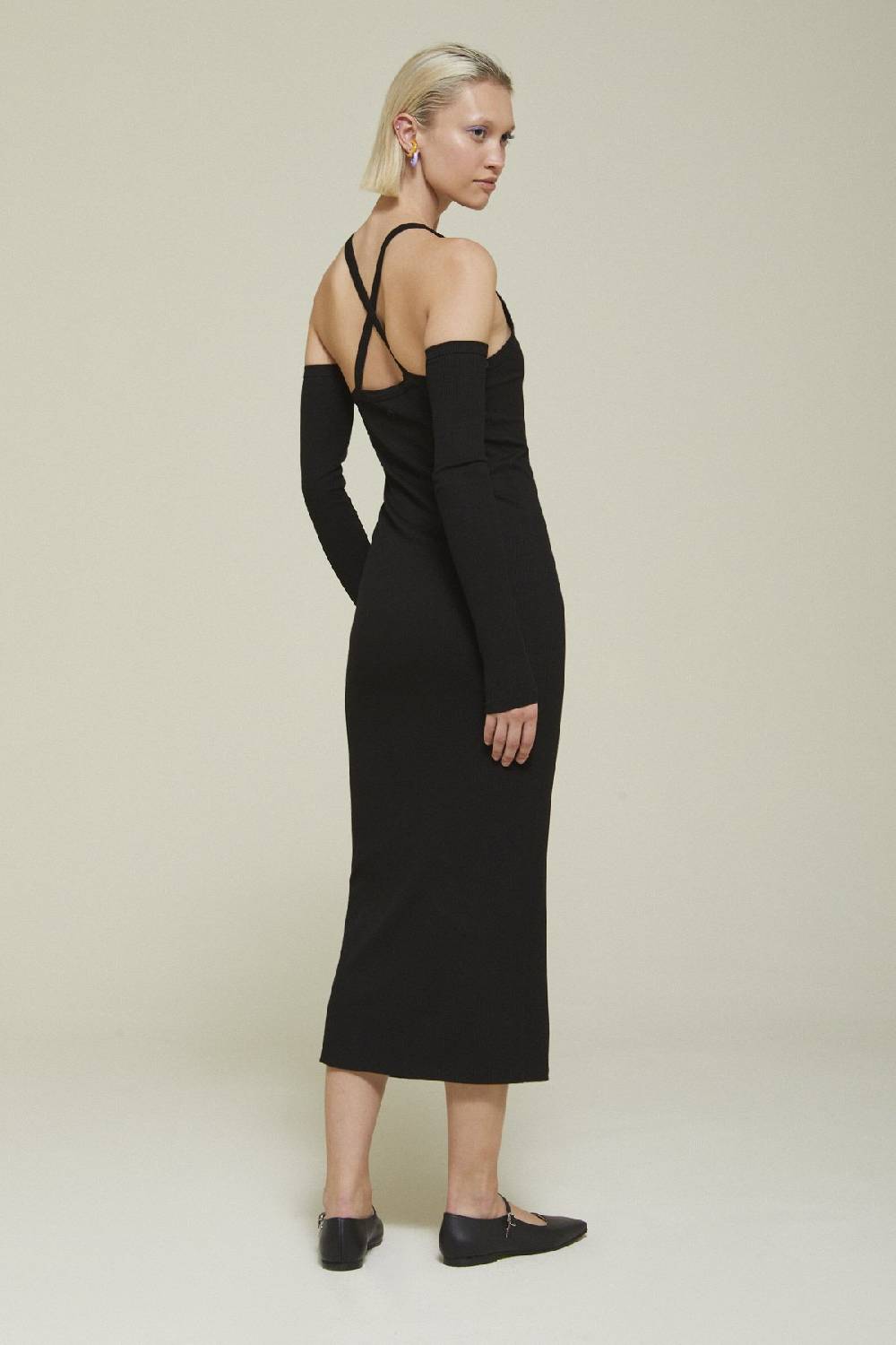 ottod'Ame Viscose dress with bare shoulders Spedizione Gratuita
