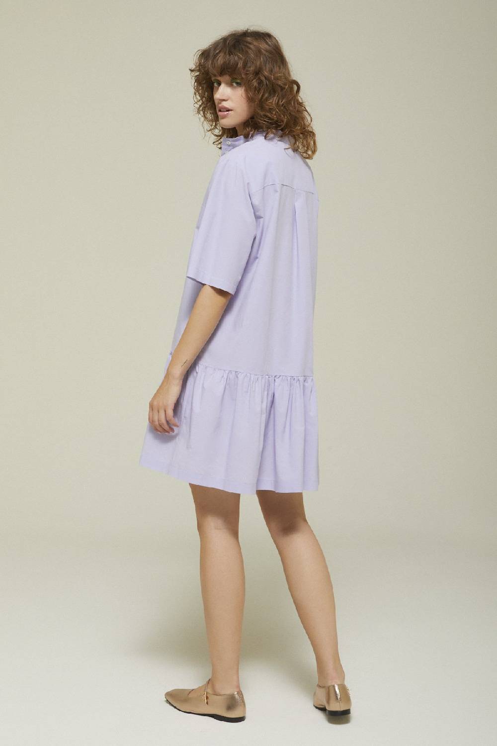 ottod'Ame Poplin short dress with ruffles Qualità Garantita