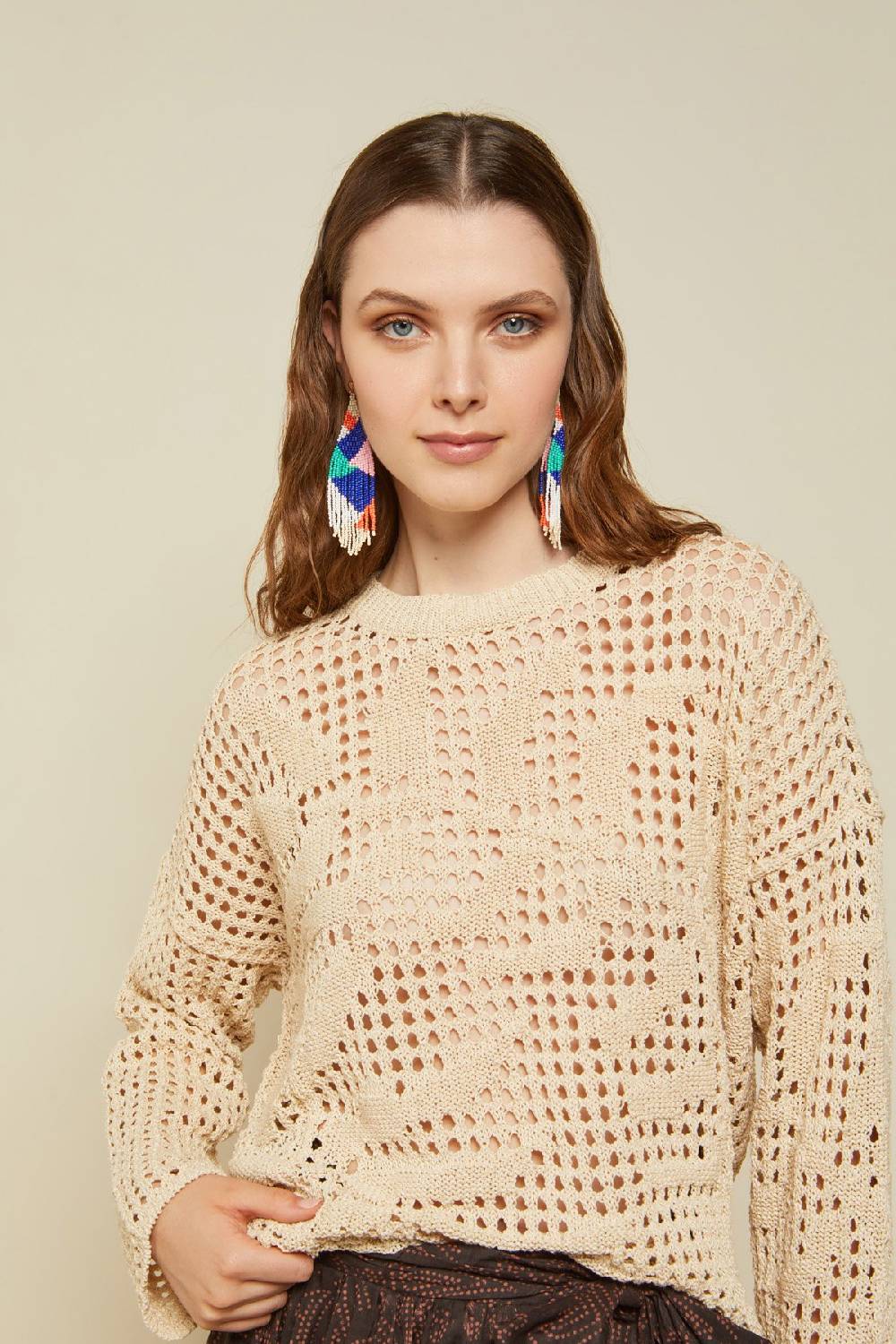 ottod'Ame Fretworked sweater Shopping Online