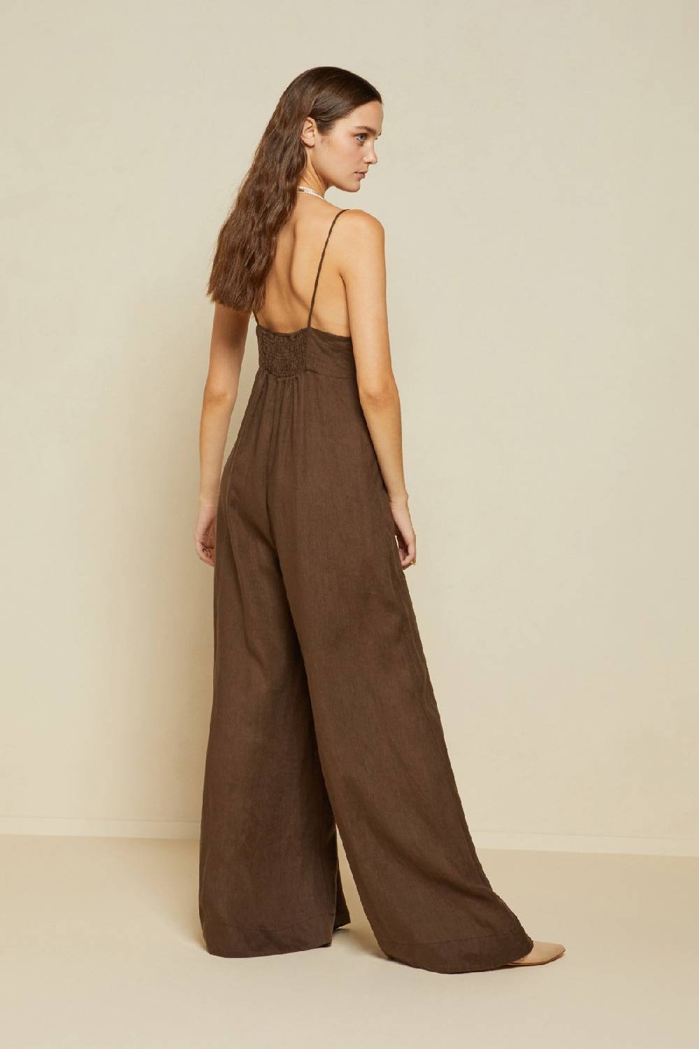 ottod'Ame Linen jumpsuit with lace Prezzo Ridotto