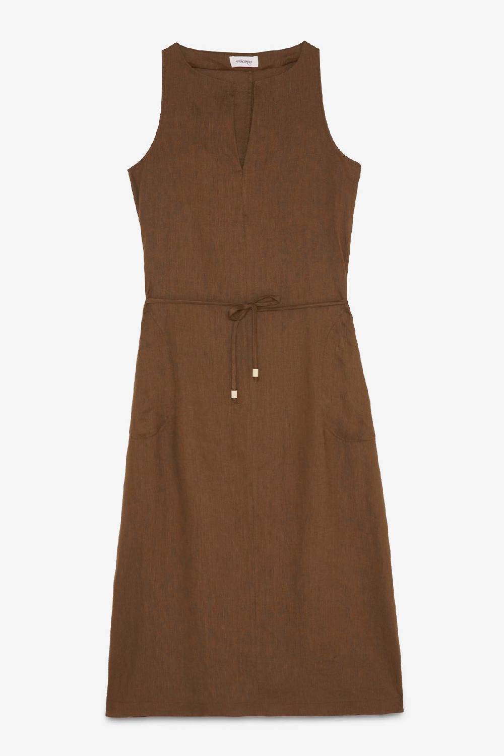 ottod'Ame Linen long dress with belt Sottocosto
